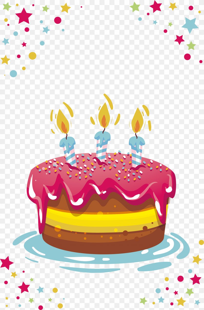 Pink Birthday Cake, PNG, 1950x2969px, Birthday Cake, Baked Goods, Baking, Birthday, Buttercream Download Free