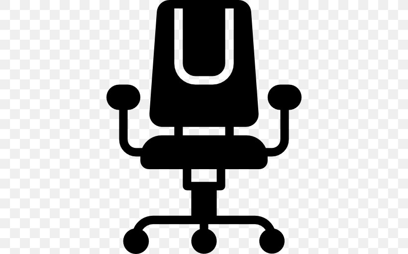 Black And White Furniture Office Chair, PNG, 512x512px, Office Desk Chairs, Black And White, Chair, Furniture, Mobile Phones Download Free
