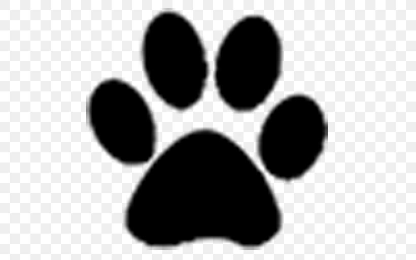 Dog Paw Tiger Clip Art, PNG, 512x512px, Dog, Black, Black And White, Cat, Claw Download Free