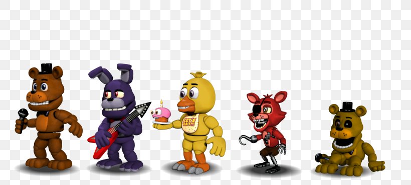 FNaF World Five Nights At Freddy's Video Games Character Animatronics, PNG, 808x370px, Fnaf World, Action Figure, Animal Figure, Animated Cartoon, Animation Download Free