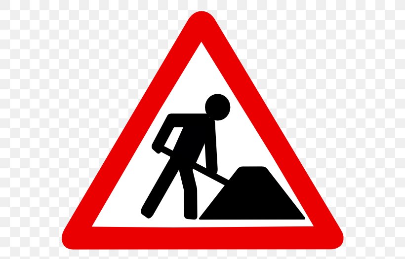 Roadworks Traffic Sign Warning Sign, PNG, 600x525px, Roadworks, Architectural Engineering, Area, Brand, Highway Download Free