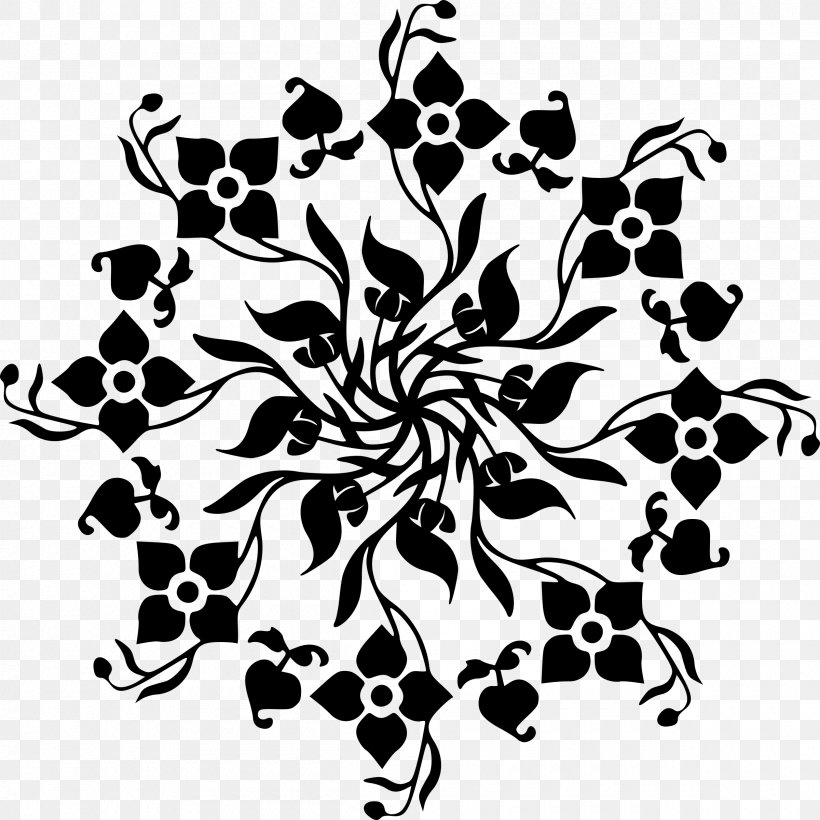 Visual Arts Flower Floral Design, PNG, 2400x2400px, Visual Arts, Art, Black, Black And White, Branch Download Free