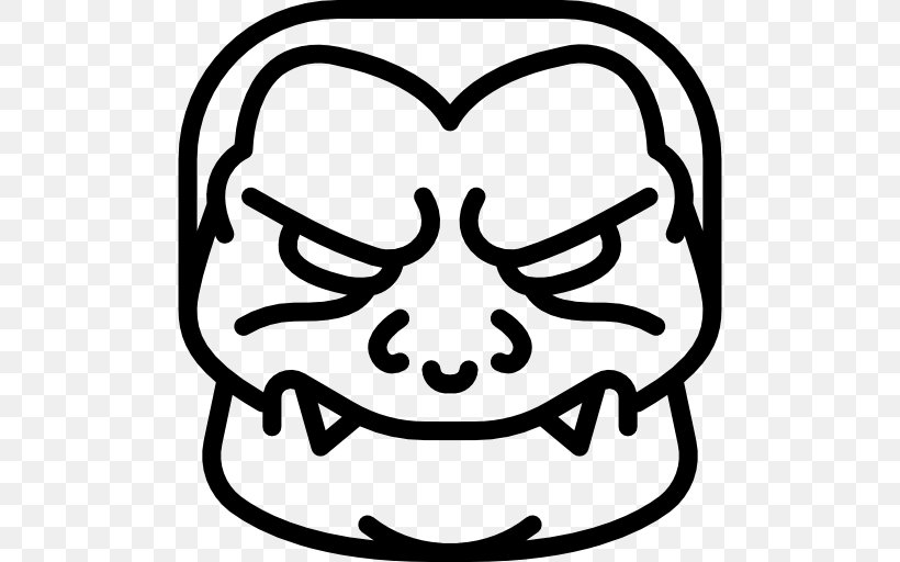 Un Monstruo, PNG, 512x512px, Emoji, Black And White, Face, Head, Line Art Download Free