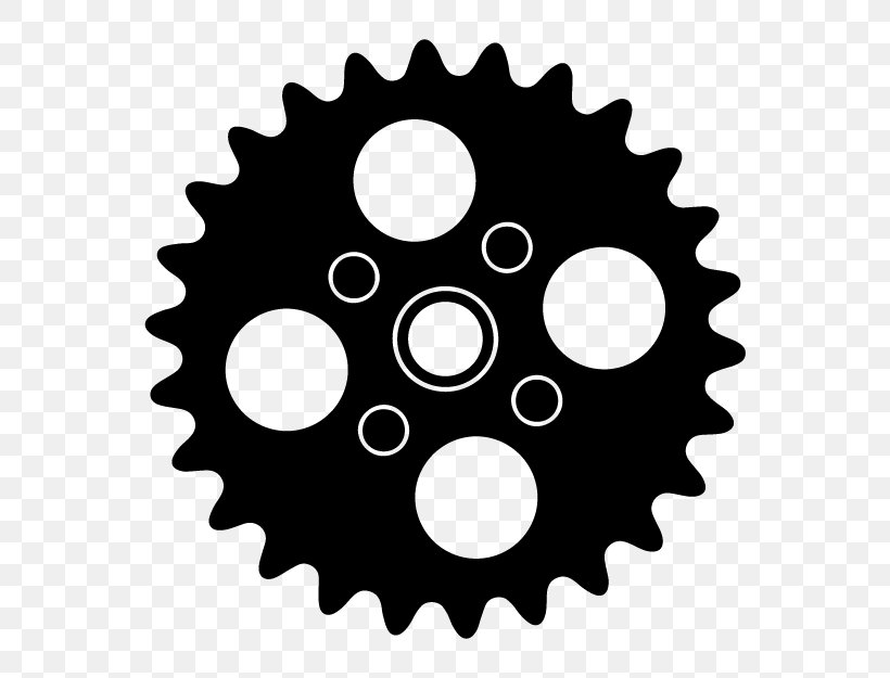 Gear Clip Art, PNG, 625x625px, Gear, Bicycle Drivetrain Part, Bicycle Part, Black And White, Display Resolution Download Free