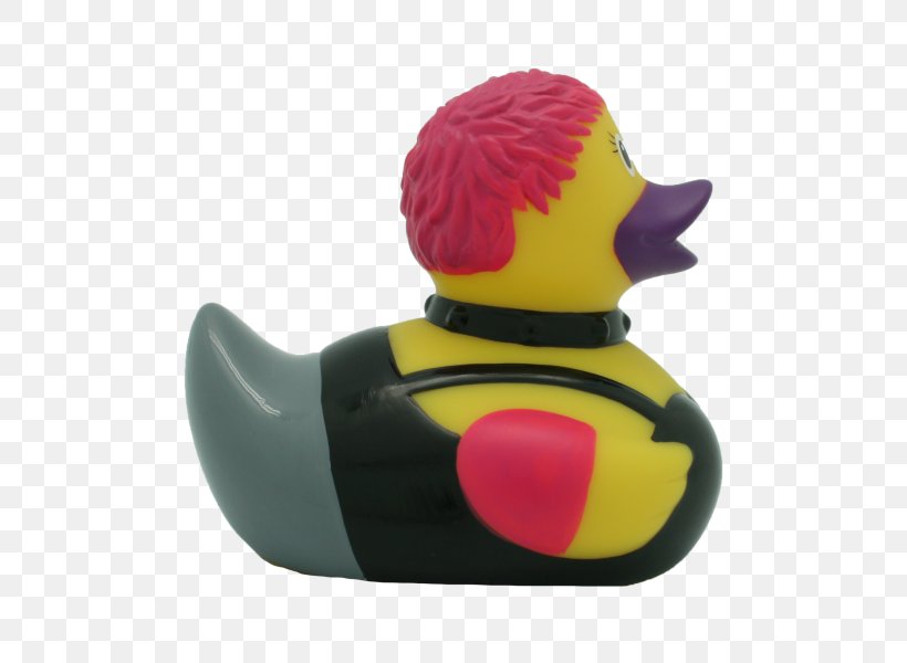 Rubber Duck Natural Rubber Toy Punk Duck, PNG, 600x600px, Duck, Bath Toy, Beak, Bird, Ducks Geese And Swans Download Free
