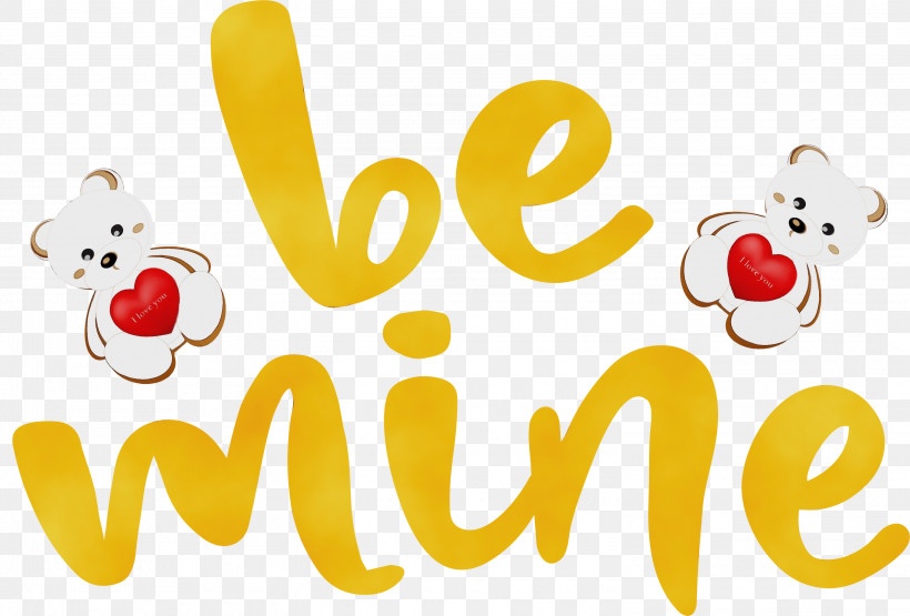Logo Font Yellow Meter M, PNG, 3000x2031px, Be Mine, Logo, M, Meter, Paint Download Free