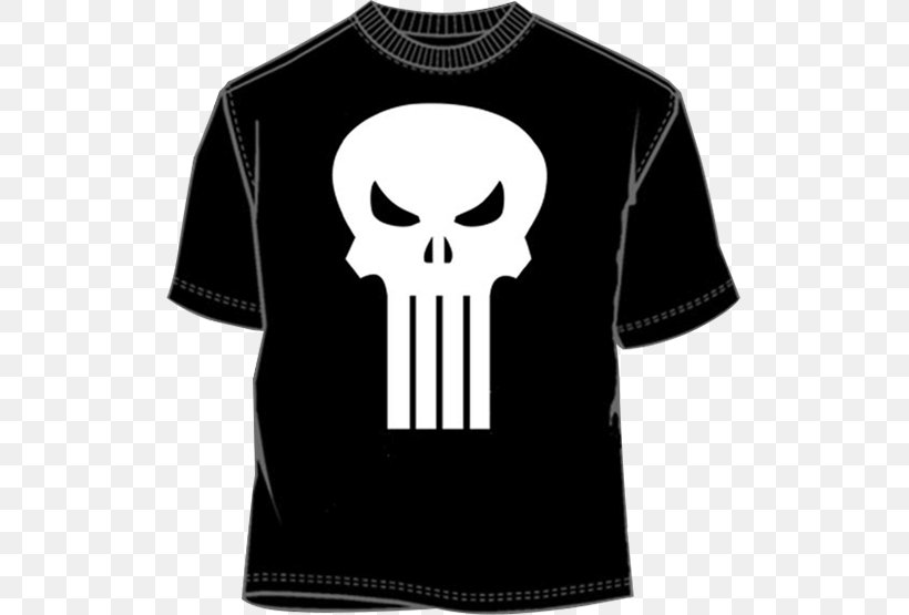 Punisher T-shirt Daredevil Polo Shirt, PNG, 555x555px, Punisher, Active Shirt, Black, Brand, Clothing Download Free