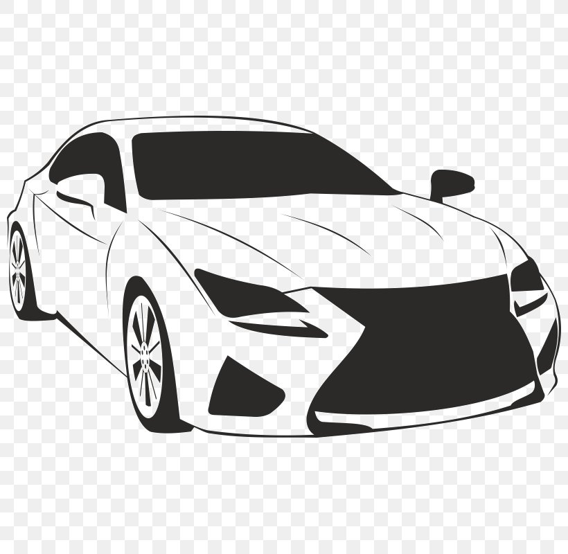 Car Lexus RC F Toyota Luxury Vehicle, PNG, 800x800px, Car, Automotive Design, Automotive Exterior, Black And White, Brand Download Free