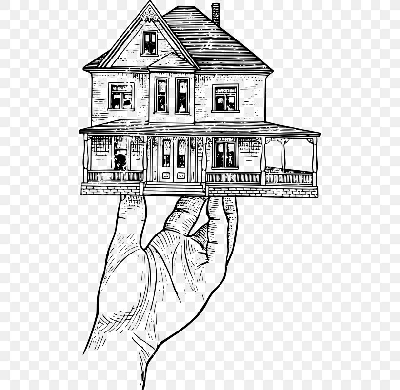 House Home Real Estate Clip Art, PNG, 498x800px, House, Architecture, Artwork, Bedroom, Black And White Download Free
