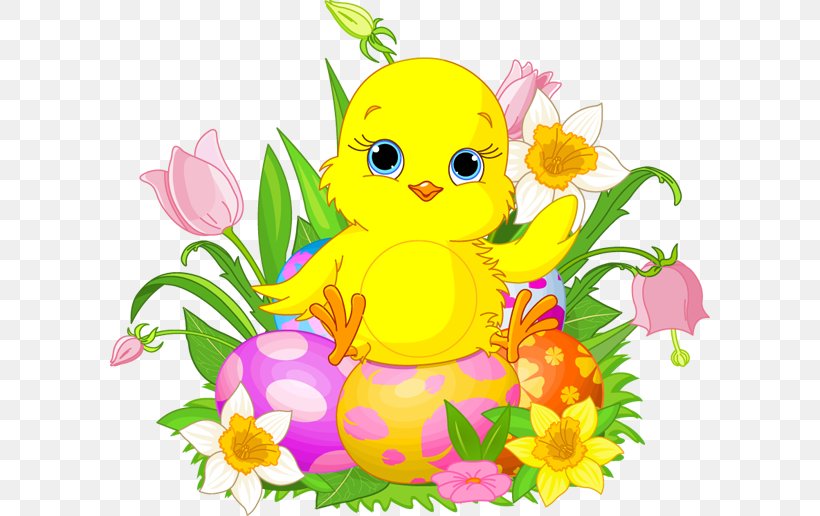 Easter Bunny Chicken The Easter Chick Clip Art, PNG, 600x516px, Easter Bunny, Art, Chicken, Cut Flowers, Easter Download Free