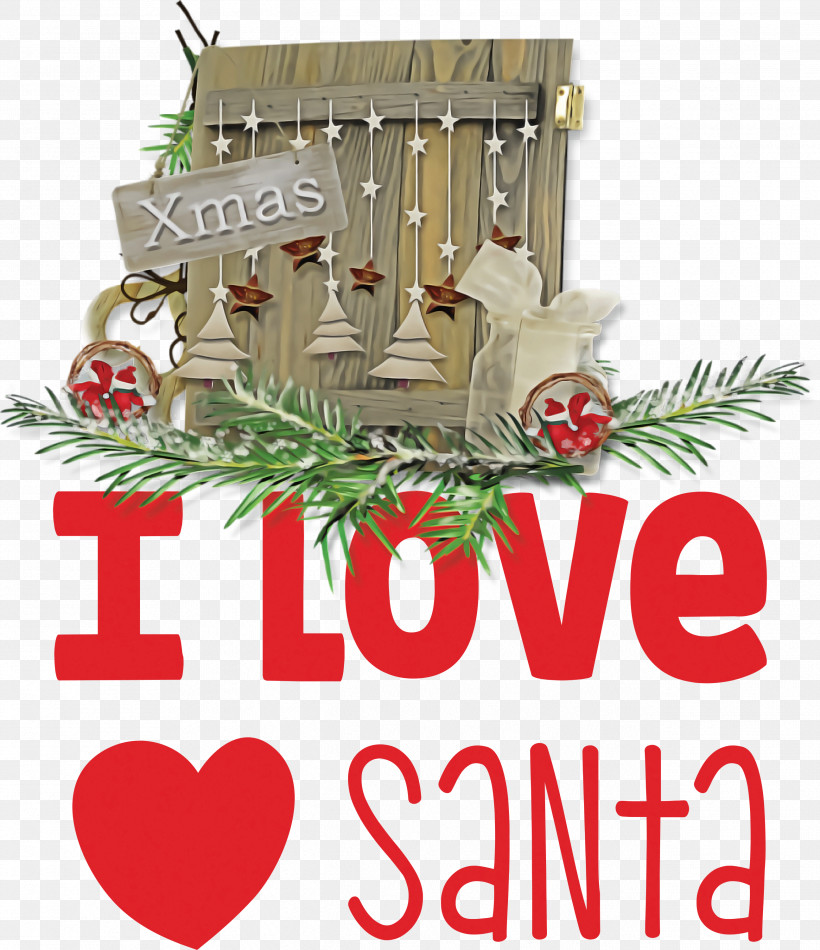 I Love Santa Santa Christmas, PNG, 2589x3000px, I Love Santa, Black, Black Screen Of Death, Christmas, Christmas Day Download Free