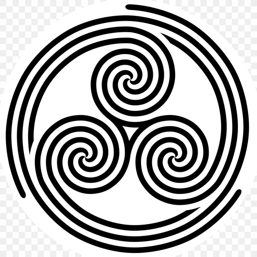 Triskelion Spiral Symbol Celts Celtic Knot, PNG, 1024x1024px, Triskelion, Area, Black And White, Celtic Art, Celtic Knot Download Free