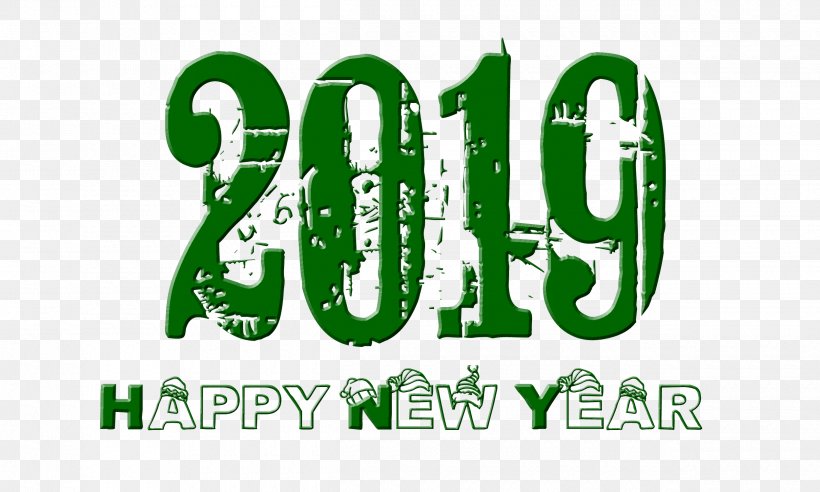 2019 Transparent Happy New Year., PNG, 2500x1500px, Logo, Brand, Grass, Green, Text Download Free
