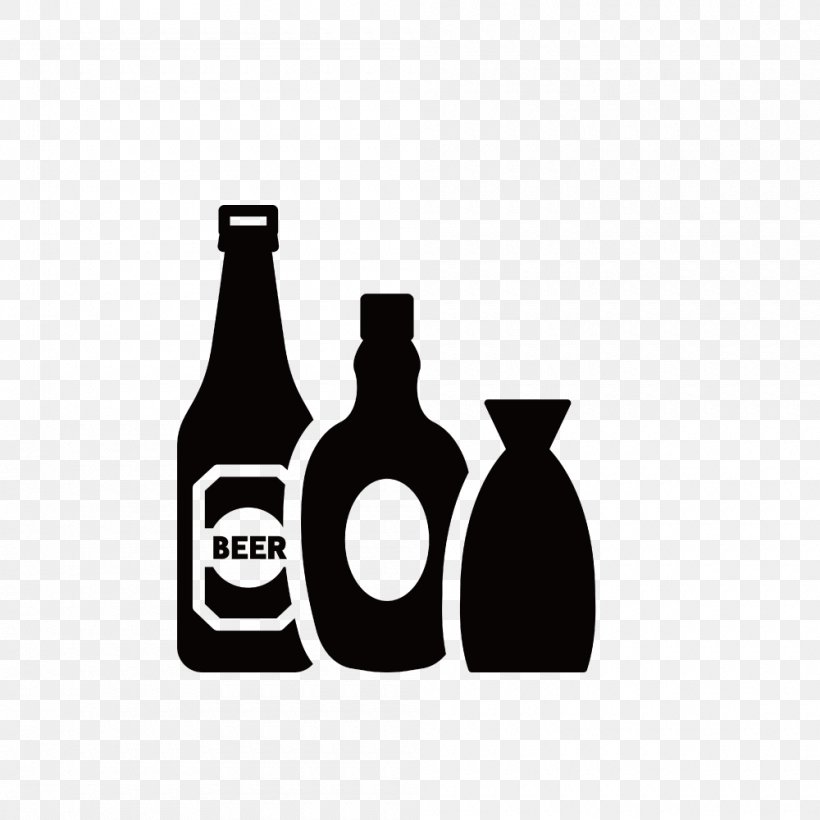 Beer Alcoholic Drink, PNG, 1000x1000px, Beer, Alcoholic Drink, Beer Bottle, Black And White, Bottle Download Free