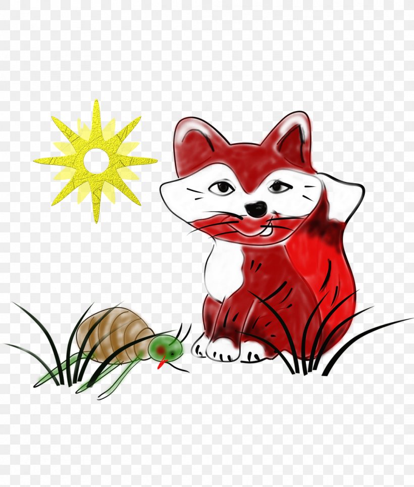 Cat Whiskers Red Fox Kitten Illustration, PNG, 1088x1280px, Watercolor, Cartoon, Flower, Frame, Heart Download Free