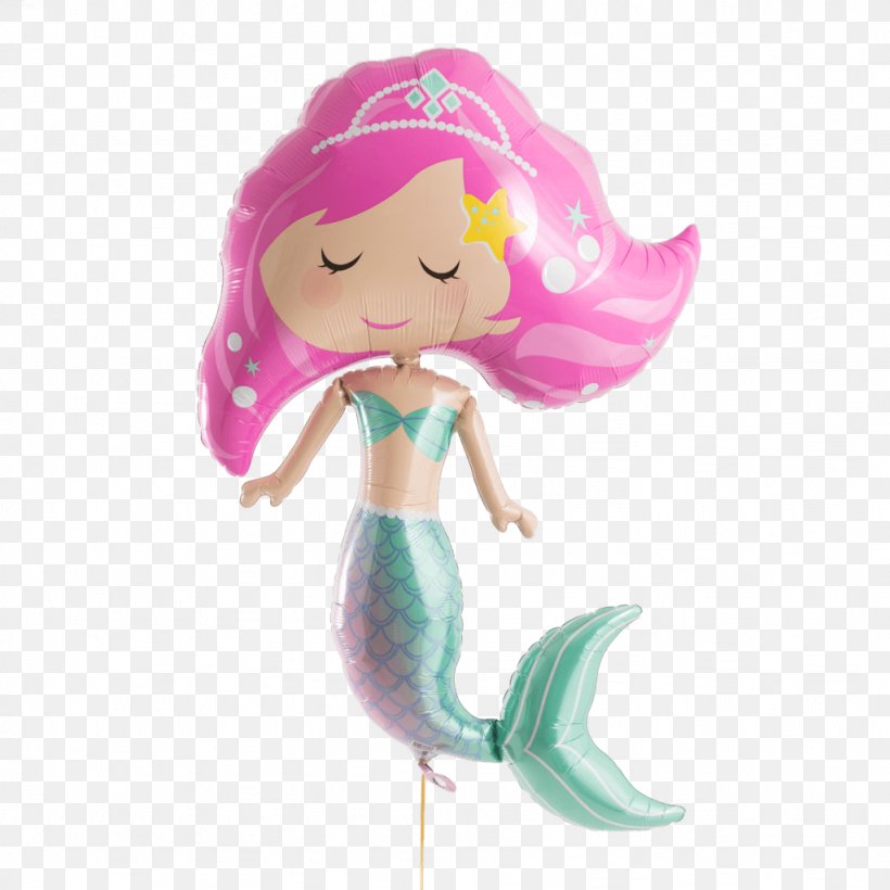 Mermaid Fairy Party Balloon Birthday, PNG, 1024x1024px, Mermaid, Bag, Balloon, Basket, Birthday Download Free