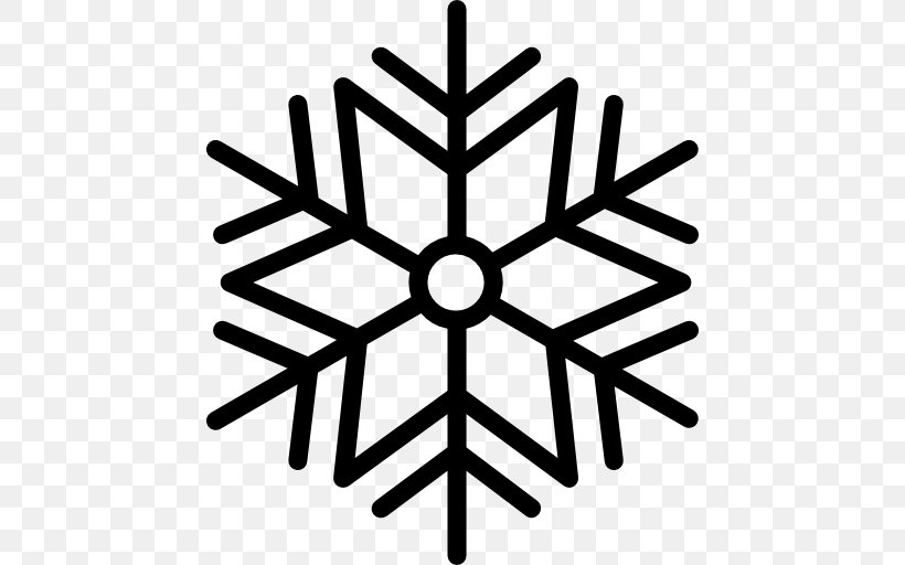 Snowflake, PNG, 512x512px, Snowflake, Black And White, Hexagon, Shape, Snow Download Free