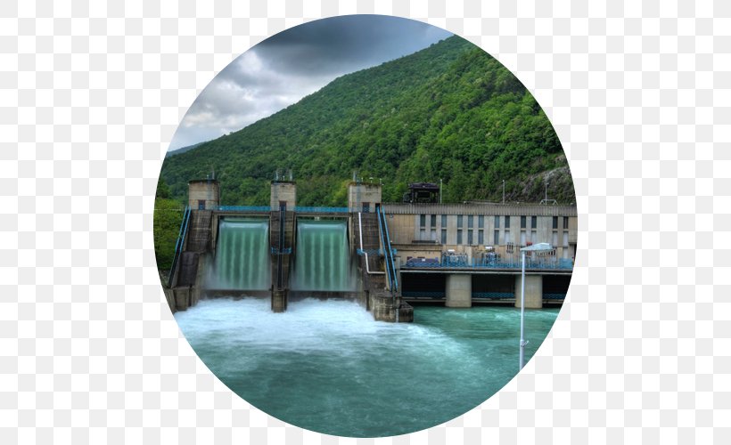 Hydropower Hydroelectricity Power Station Renewable Energy, PNG, 500x500px, Hydropower, Business, Combined Cycle, Dam, Electricity Download Free