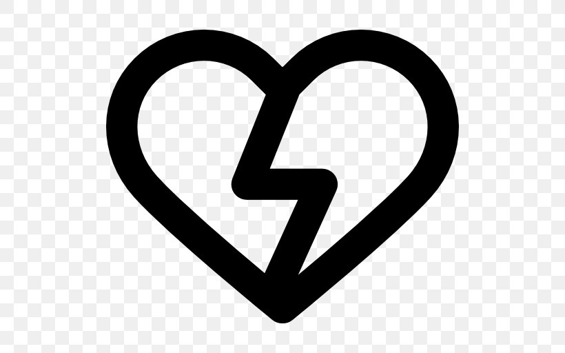 Broken Heart Clip Art, PNG, 512x512px, Heart, Area, Black And White, Broken Heart, Love Download Free