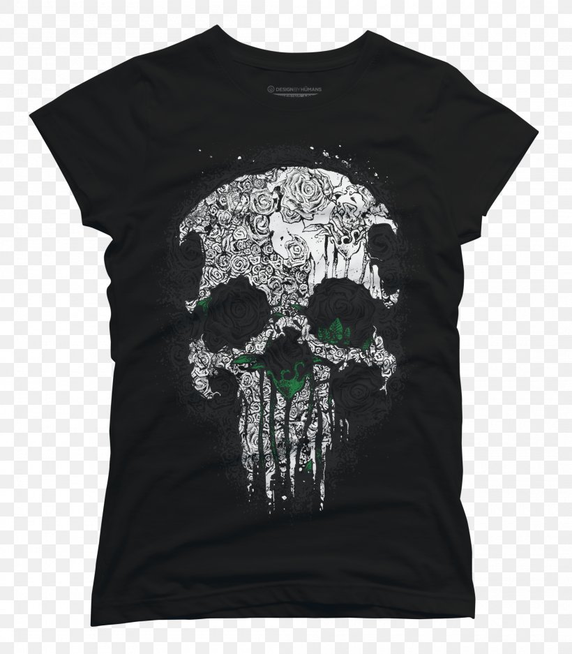 Long-sleeved T-shirt Skull Hoodie, PNG, 2100x2400px, Tshirt, Black, Bone, Brand, Cambric Download Free
