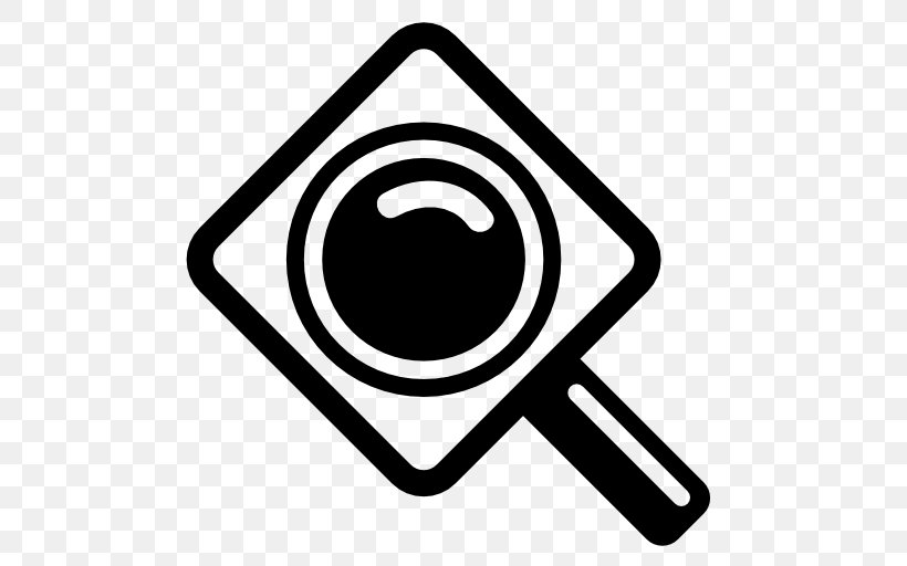 Magnifying Glass Zoom Lens Magnifier, PNG, 512x512px, Magnifying Glass, Area, Black And White, Glass, Lens Download Free