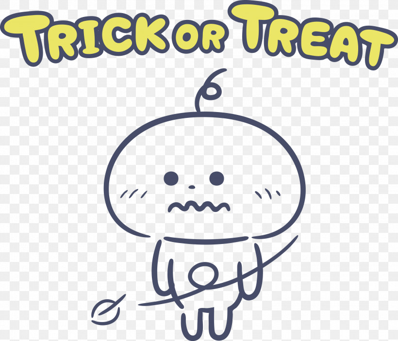 TRICK OR TREAT Happy Halloween, PNG, 3000x2572px, Trick Or Treat, Behavior, Cartoon, Geometry, Happiness Download Free