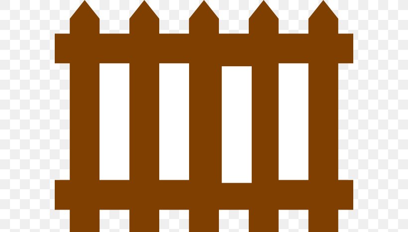 Picket Fence Free Content Clip Art, PNG, 600x466px, Fence, Area, Brown, Free Content, Garden Download Free