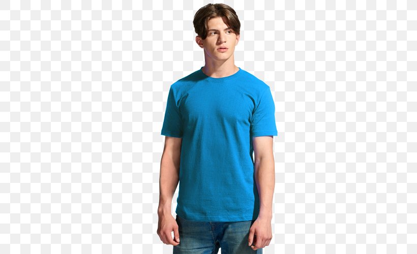 T-shirt Sleeve Clothing Sizes Crew Neck, PNG, 500x500px, Tshirt, Active Shirt, Aqua, Blue, Clothing Download Free