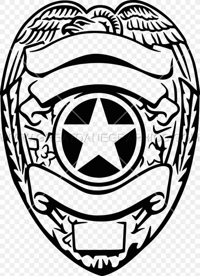 Badge Police Officer Thin Blue Line Drawing, PNG, 825x1140px, Badge, Ball, Black And White, Coloring Book, Drawing Download Free