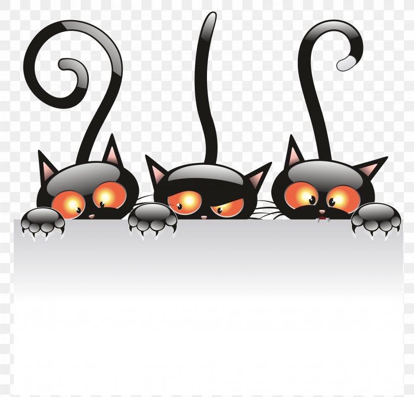 Black Cat Kitten Halloween Clip Art, PNG, 4192x4018px, Cat, Black Cat, Carnivoran, Cartoon, Cat Like Mammal Download Free