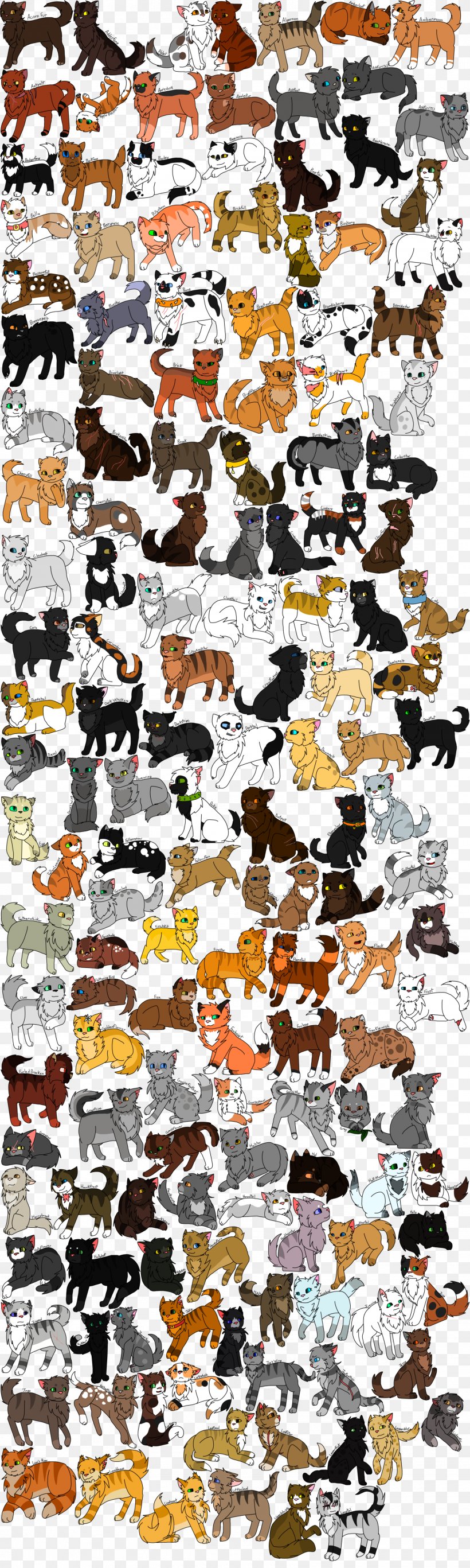 Cat Night Whispers Warriors ThunderClan Character, PNG, 1600x5333px, Cat, Art, Breezepelt, Character, Crowfeather Download Free