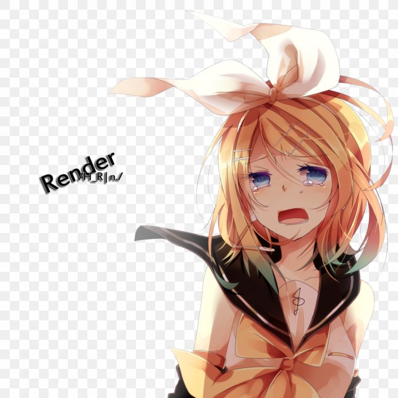 Kagamine Rin/Len Vocaloid Image Crying Sadness, PNG, 900x900px, Watercolor, Cartoon, Flower, Frame, Heart Download Free