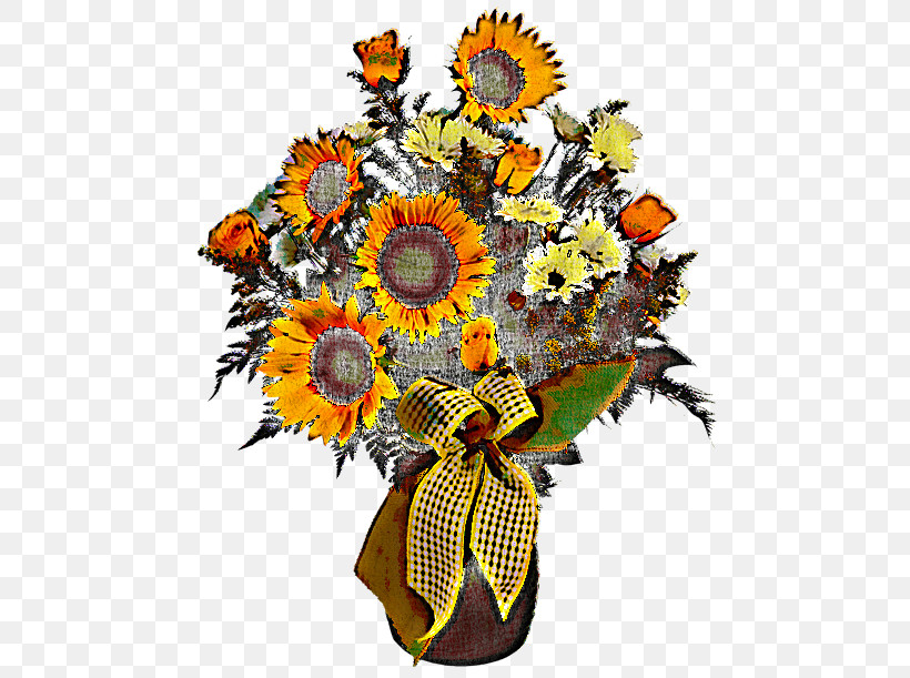 Floral Design, PNG, 500x611px, Sunflower, Bouquet, Cut Flowers, Floral Design, Floristry Download Free