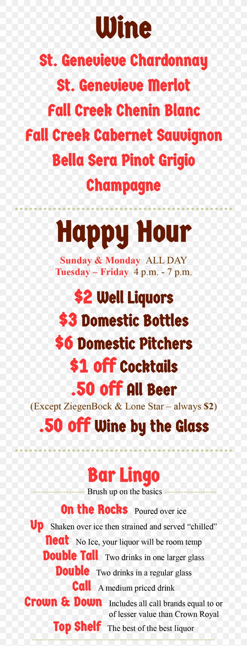 J.R. Bentley’s Drink Happy Hour Restaurant Bar, PNG, 1245x3254px, Drink, Area, Arlington, Bar, Discounts And Allowances Download Free