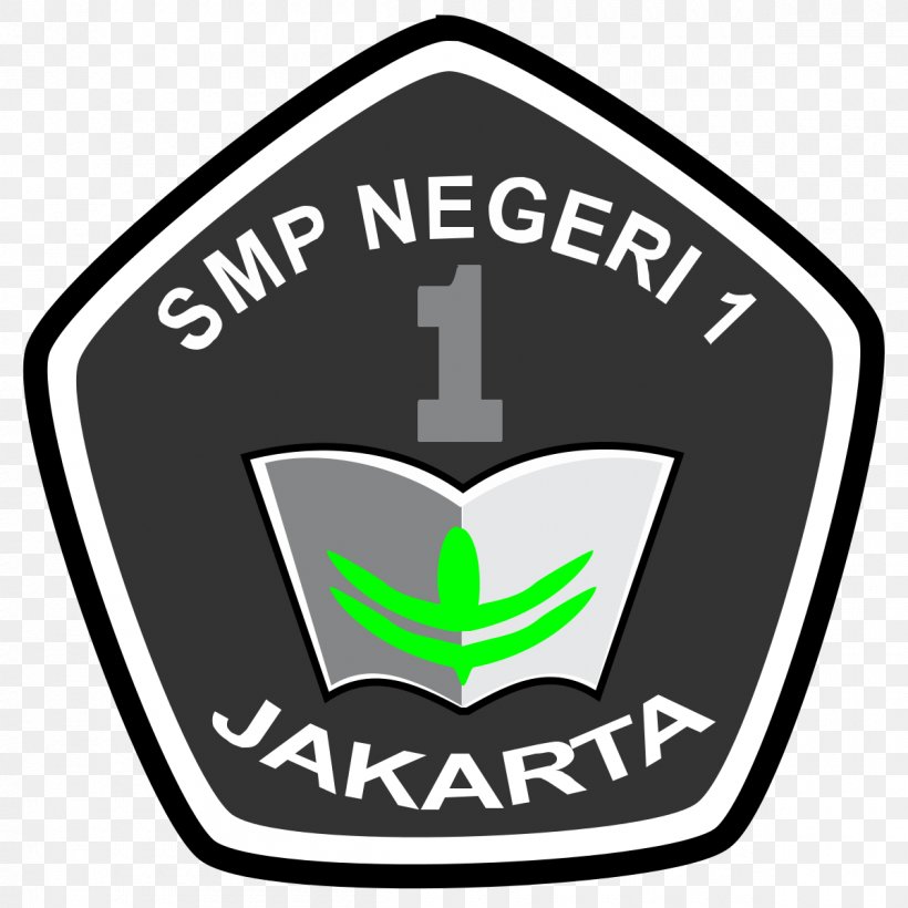 SMP Negeri 1 Jakarta Logo Vocational School 1 Jakarta Middle School Organization, PNG, 1200x1200px, Logo, Area, Brand, Emblem, Green Download Free