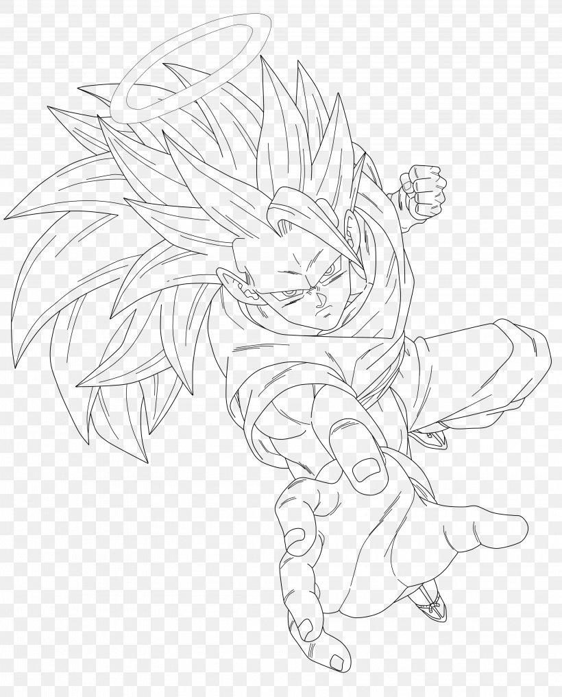Goku Vegeta Line Art Super Saiyan Sketch, PNG, 3763x4663px, Goku, Arm, Artwork, Black, Black And White Download Free