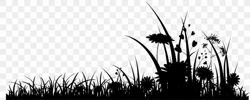 Grasses Desktop Wallpaper Commodity Computer Silhouette, PNG, 3911x1566px, Grasses, Arecales, Blackandwhite, Botany, Commodity Download Free