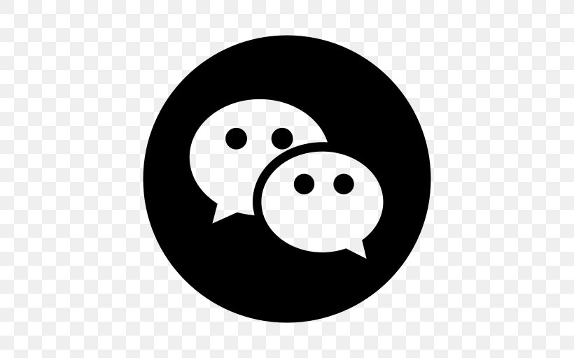 Social Media WeChat, PNG, 512x512px, Social Media, Black, Black And White, Fictional Character, Happiness Download Free