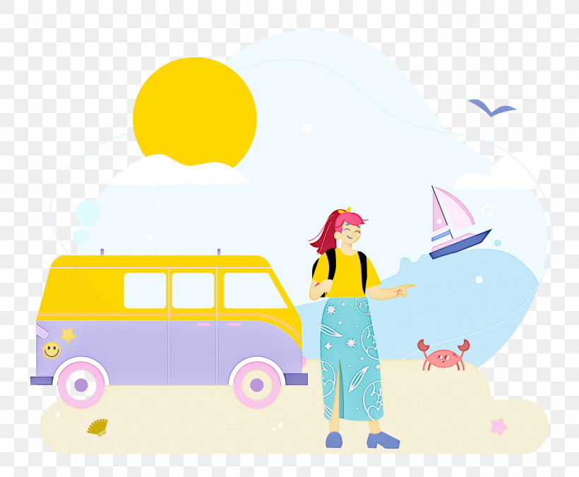 Seashore Day Vacation Travel, PNG, 2500x2059px, Vacation, Cartoon, Geometry, Happiness, Line Download Free