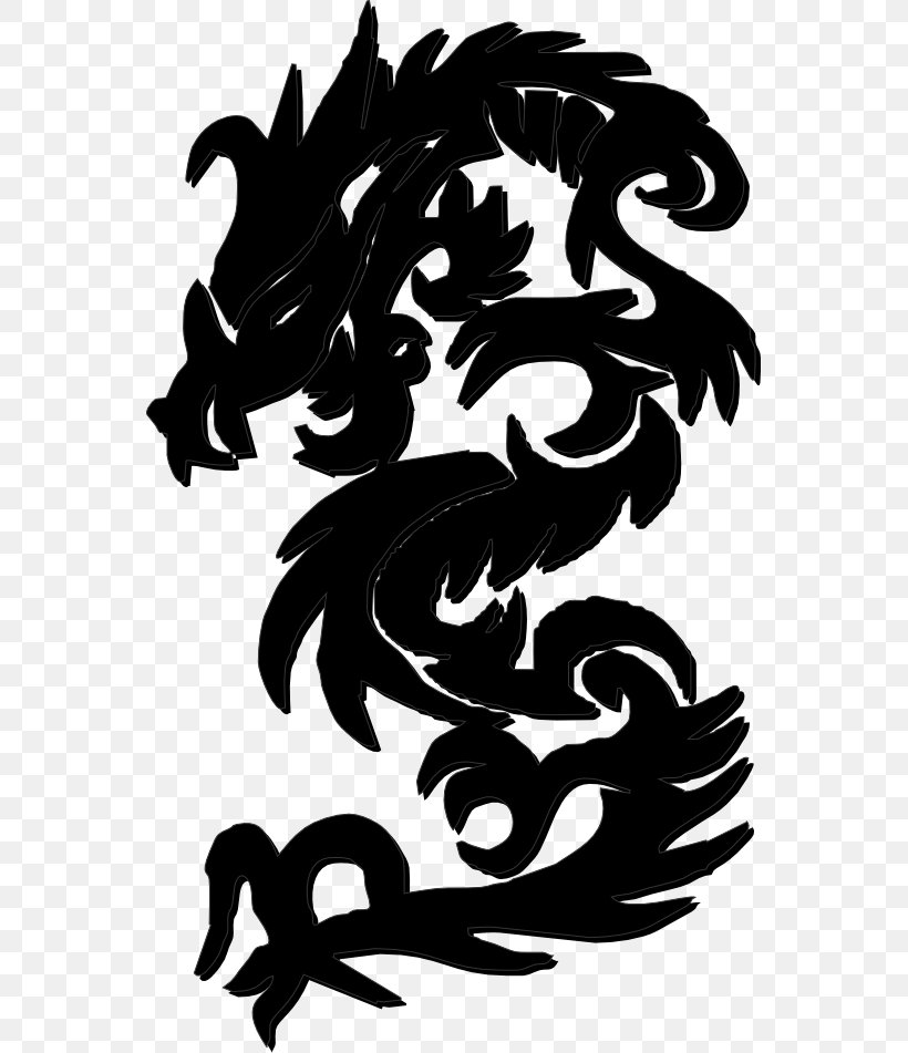 Chinese Dragon Clip Art, PNG, 555x951px, Chinese Dragon, Art, Black And ...