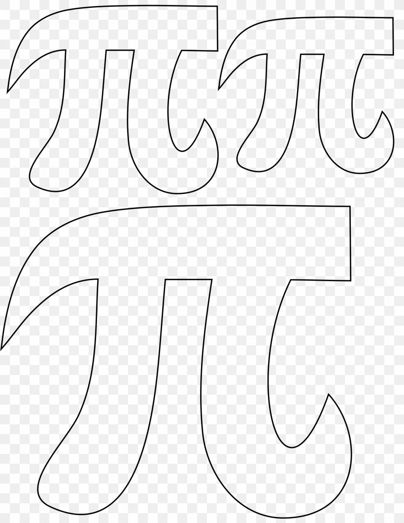 Coloring Book Black And White Pi Day, PNG, 1855x2400px, Coloring Book, Area, Artwork, Black, Black And White Download Free