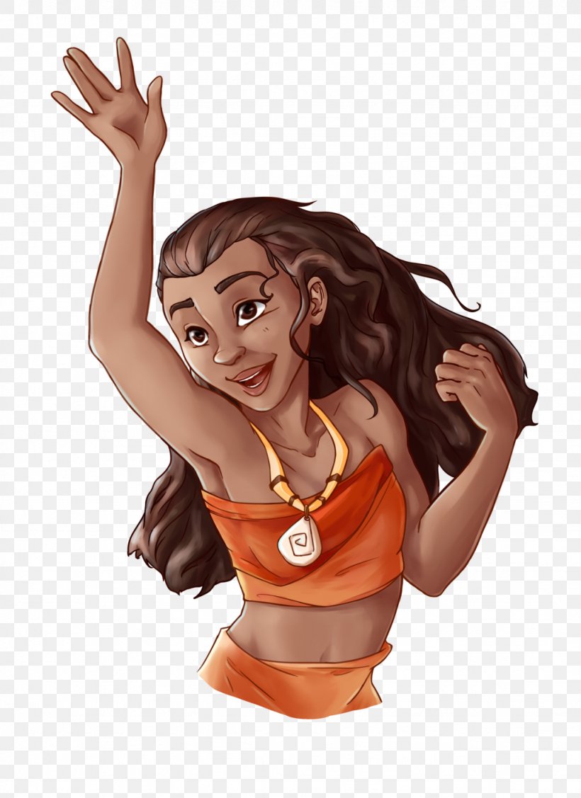 Moana Thumb 0 Cartoon, PNG, 1024x1408px, 2016, Moana, Arm, Art, Brown Hair Download Free