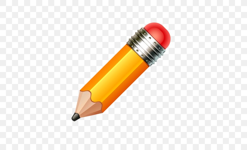 Pencil Stationery, PNG, 500x500px, Pencil, Ballpoint Pen, Gratis, Office Supplies, Orange Download Free
