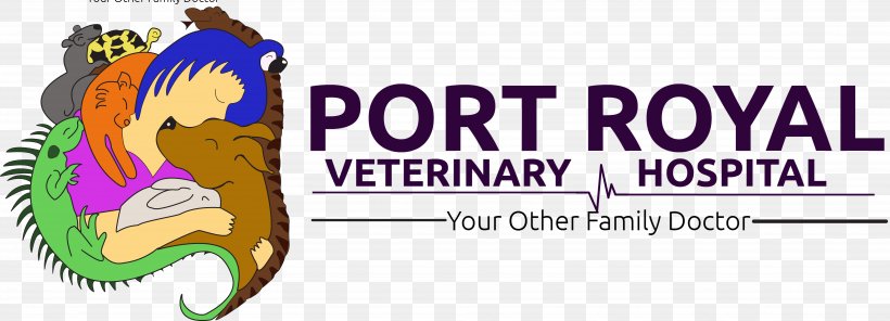 Port Royal Veterinary Hospital Veterinarian Clinique Vétérinaire Dog Pet, PNG, 6942x2507px, Veterinarian, Animal, Art, Brand, Computer Port Download Free