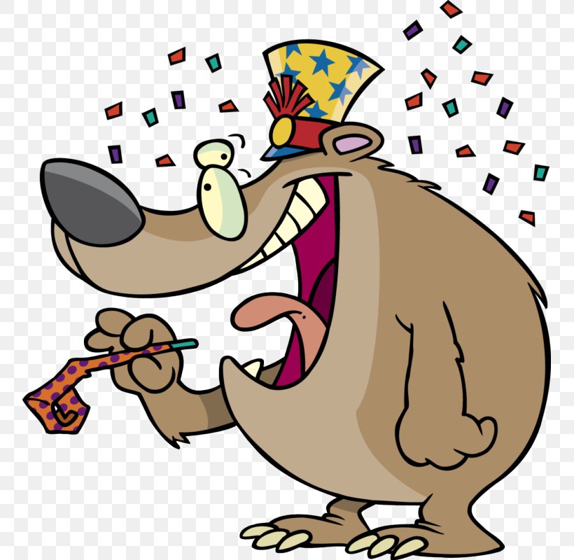 Bear Party Hat Cartoon Clip Art, PNG, 755x800px, Bear, Animated Film, Artwork, Birthday, Cartoon Download Free
