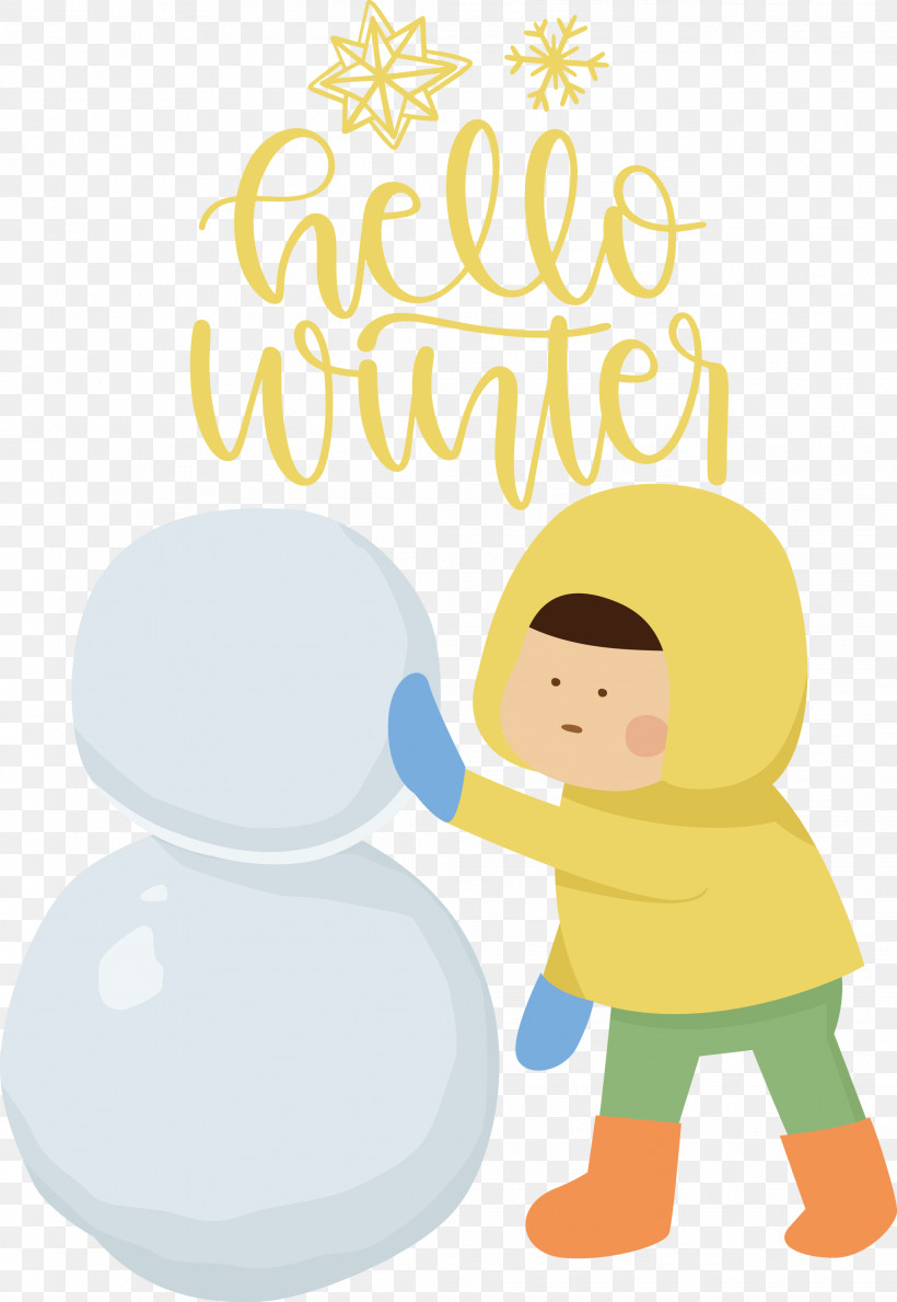 Hello Winter Welcome Winter Winter, PNG, 2067x2999px, Hello Winter, Behavior, Cartoon, Happiness, Line Download Free