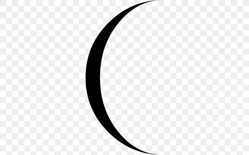 Lunar Phase Crescent Moon Circle, PNG, 512x512px, Lunar Phase, Area, Black, Black And White, Brand Download Free