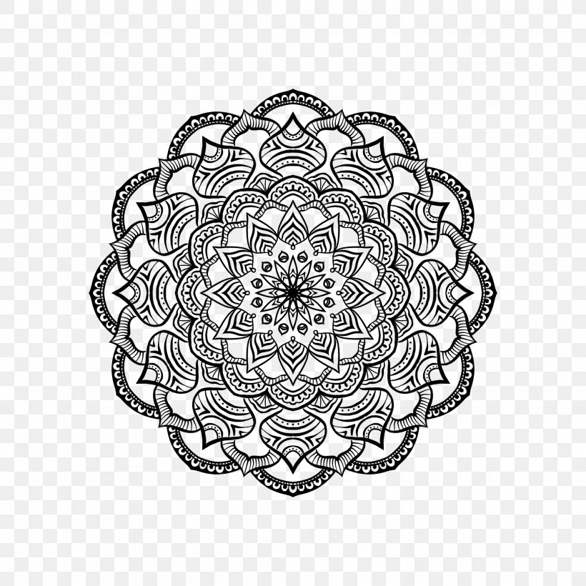 Mandala Coloring Book Child Art Therapy Adult, PNG, 2048x2048px, Mandala, Adult, Art Therapy, Black And White, Can Stock Photo Download Free