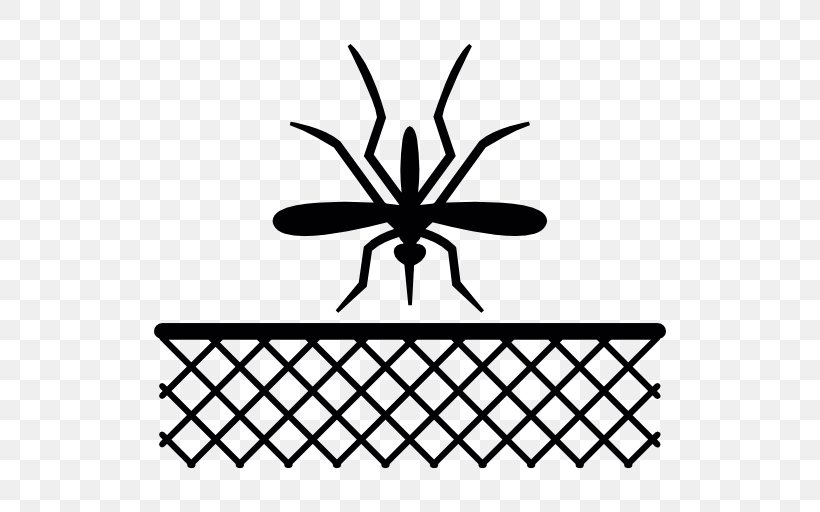 Mosquito Nets & Insect Screens Mosquito Nets & Insect Screens Symbol, PNG, 512x512px, Mosquito, Area, Artwork, Black, Black And White Download Free