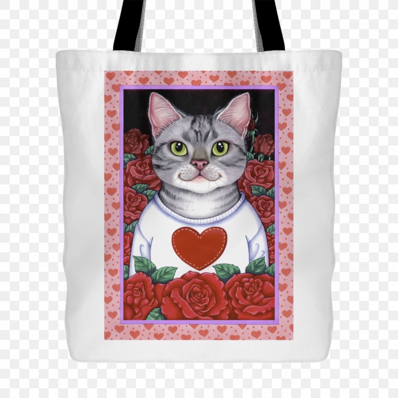 Tote Bag Cat Shopping Bags & Trolleys, PNG, 1024x1024px, Tote Bag, Art, Bag, Cat, Cat Like Mammal Download Free